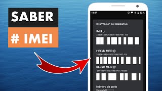 CÓMO SABER EL NÚMERO IMEI DE MI CELULAR ANDROID [upl. by Yumuk]