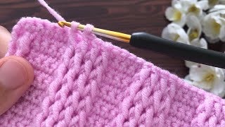 very easy crochet embossed baby blanket model  easy crochet knitting [upl. by Ardnosal]