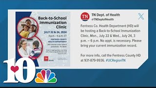 Fentress County hosting backtoschool clinics [upl. by Oballa]