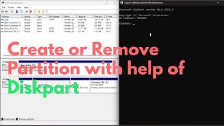 How to create and remove partition with diskpart commandline [upl. by Vudimir]