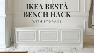 IKEA BESTA  BESTÅ BENCH HACK  EXTRA STORAGE [upl. by Gnoht]