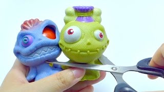 Cutting Open Monster Squeeze Toy Whats Inside [upl. by Noirret]