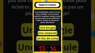 🧠Défi Cérébral Énigme amp Devinette du Jour en Français  Mettez votre cerveau à lépreuve🕵️‍♂️ [upl. by Carmita]