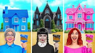 One Colored House Challenge  Funny Situations by Multi DO Challenge [upl. by Myo724]