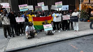 CONCERNED CITIZENS OF🇬🇭PROTESTED AGAINST ILLEGAL MINING GALAMSEY ANDFREETHECITIZENS MANHATTAN NYC [upl. by Diarmuid829]