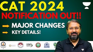 🚨CAT 2024 Notification Out  Major Changes amp Important Details  Ronak Shah [upl. by Kopaz]