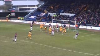 RED CARD JohnJoe OTooles red card at Mansfield Town 140215 [upl. by Obeng]