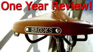 Brooks B17 Saddle Review ONE FULL YEAR RIDING brooks saddle [upl. by Dugaid]