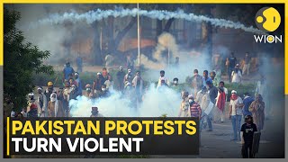 Pakistan 80 Police Personnel Injured in Clashes With Pti Supporters  Latest English News  WION [upl. by Ardnassac72]