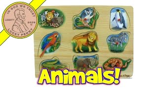 Melissa amp Doug Zoo Animal Sounds Wood Puzzle [upl. by Zoi]