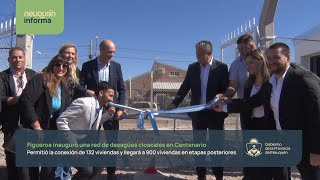 Figueroa inauguró una red de desagües cloacales en Centenario [upl. by Adnouqal]