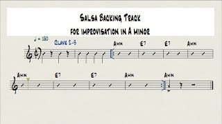 Salsa Backing Track for improvisation in A minor  Professional sound [upl. by Garceau922]