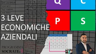 Quali sono le 3 leve economiche di ogni azienda [upl. by Kaiulani]