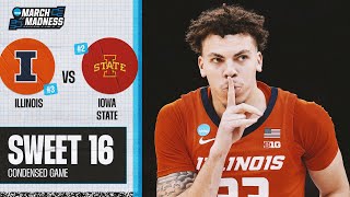 Illinois vs Iowa State  Sweet 16 NCAA tournament extended highlights [upl. by Aihsot552]