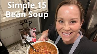 Simple 15 Bean Soup  Easy Soup recipe for dinner or lunch  Recipe idea  Vegetarian recipes [upl. by Eachern]