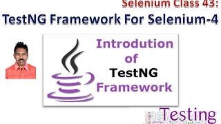 Selenium 43 TestNG Framework for Selenium Part4 [upl. by Thaddaus]