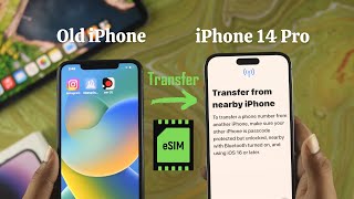 How To Transfer ESIM From Old iPhone To New iPhone 14 ProMaxPlus [upl. by Tnert655]