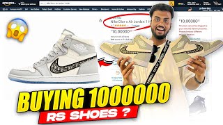 Buying 1000000 rs Nike Jordan Dior Shoes  😱 Worlds Rarest amp Costly Shoes Review [upl. by Jarv600]