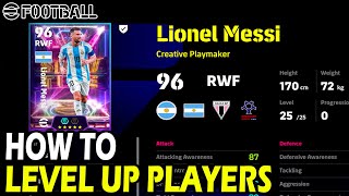 How to Level Up Players in eFootball 2025 [upl. by Eenafets]