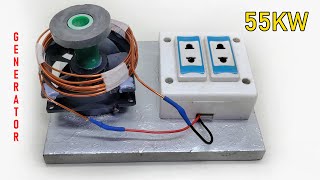 Build a 230V 55KW Free Electricity Generator Using Magnets and Copper Wire for Sustainable Energy [upl. by Ladonna]