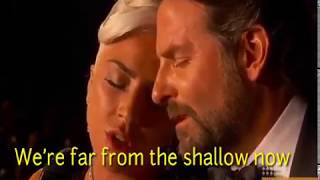 Shallow  Lady Gaga amp Bradley Cooper  Live at Oscars 2019 Lyrics Video [upl. by Labinnah]