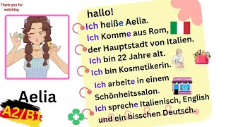 Learn German A1  Introduce yourself  sich vorstellen  German for beginners  Wie heißt du [upl. by Marella]