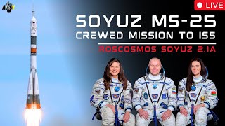 LIVE Roscosmos Soyuz MS25 Launch to ISS [upl. by Tallula]