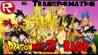 All The transformation in Dragon ball Z Rage Roblox [upl. by Coletta548]