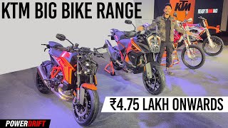 KTM HighPerformance Motorcycle Range Launched at ₹475 Lakh in India  PowerDrift QuickEase [upl. by Ahsiryt282]