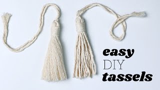 Super EASY Macrame Tassel DIY [upl. by Alek]