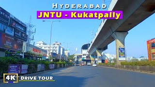 JNTU Kukatpally Miyapur road  Hyderabad 4k Drive Tour [upl. by Windsor]