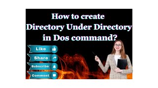 MDCDCDCommand use l How to create Directory under Directory in Dos ByAbhishek kumar tda [upl. by Reibaj]