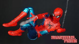 The New Best  SH Figuarts Final Swing New Red and Blue SpiderMan No Way Home Movie Figure Review [upl. by Erbes]