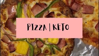 Pizza Keto  Masa de Pizza de harina de almendras [upl. by Aerdnaid712]