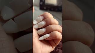 Nail Extension 😱😱 nailextension nailreview nailremover nails whitenails shorts acrylicnails [upl. by Yhotmit199]