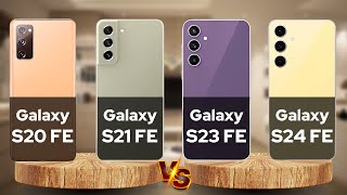 Samsung Galaxy S24 FE Vs S23 FE Vs S21 FE Vs S20 FE 5G Full Specs [upl. by Yodlem]