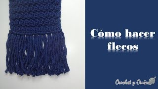 Cómo hacer flecos  Crochet [upl. by Asserrac]