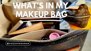 Whats In My Bag  Pack my makeup bag with me  NEW LV toiletry bag 2024 [upl. by Eseela]