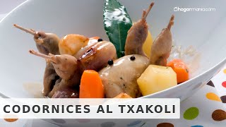 CODORNICES al TXAKOLI  Una receta de Arguiñano [upl. by Tolman]