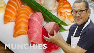 Iron Chef Morimoto on How To Prepare Fish for Sushi [upl. by Hulbert980]