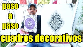 COMO HACER CUADROS DECORATIVOS  IDEAS PARA VENDER [upl. by Ahtrim]