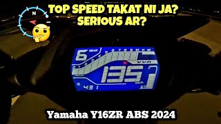 Yamaha Y16ZR ABS 2024 Malaysia  KECERAHAN LAMPU amp TOP SPEED  GPS [upl. by Oak774]