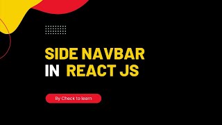 React Sidebar The Basic Guide  Hindi [upl. by Llerrehc614]