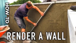 How to plaster an outside wall [upl. by Nnyroc]