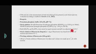 FDA activity of Soil  fluorescein diacetate hydrolysis activity [upl. by Ahsikahs]