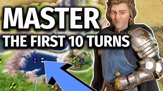 MASTERING the First 10 Turns in Civ 6  Civilization 6 Guide [upl. by Einberger]