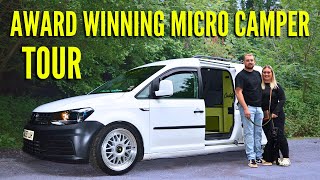 THE BEST DIY MICRO CAMPER  FULL VAN TOUR [upl. by Artinad904]