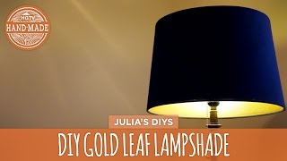 DIY Gold Leaf Lampshade  HGTV Handmade [upl. by Aihsel335]