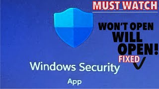 FIX✅Windows Security Wont Open Blank White Screen On Windows 1011 [upl. by Hilario]