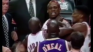 Shaquille ONeal vs Dennis Rodman Heated Moments Comp [upl. by Oglesby]